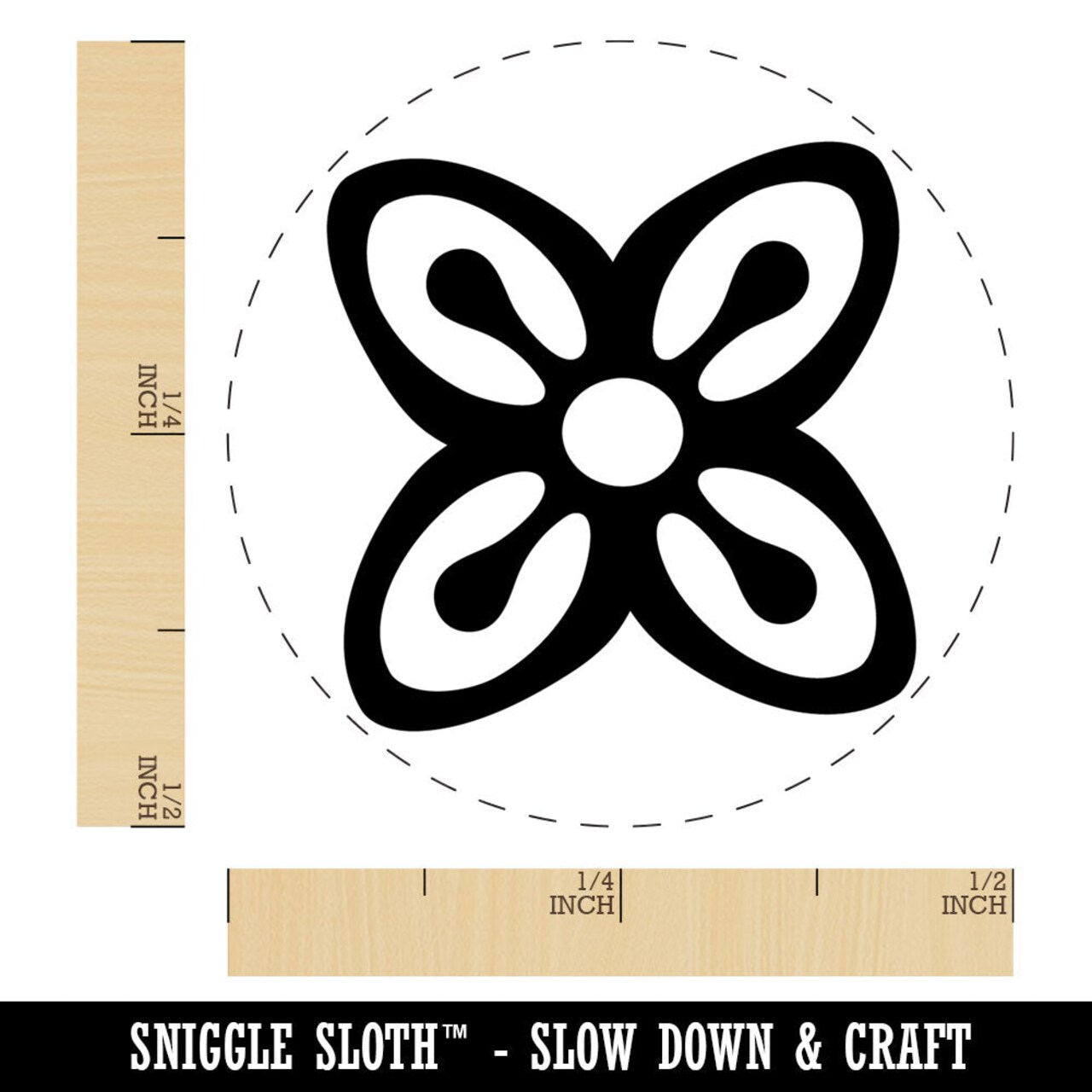 Bese Saka Adinkra African Flower Unity Abundance Rubber Stamp for Stamping